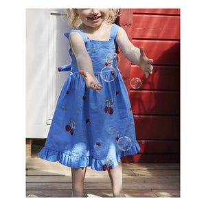 Fliink - Apple Strawberry Strapless Dress | Azure Blue