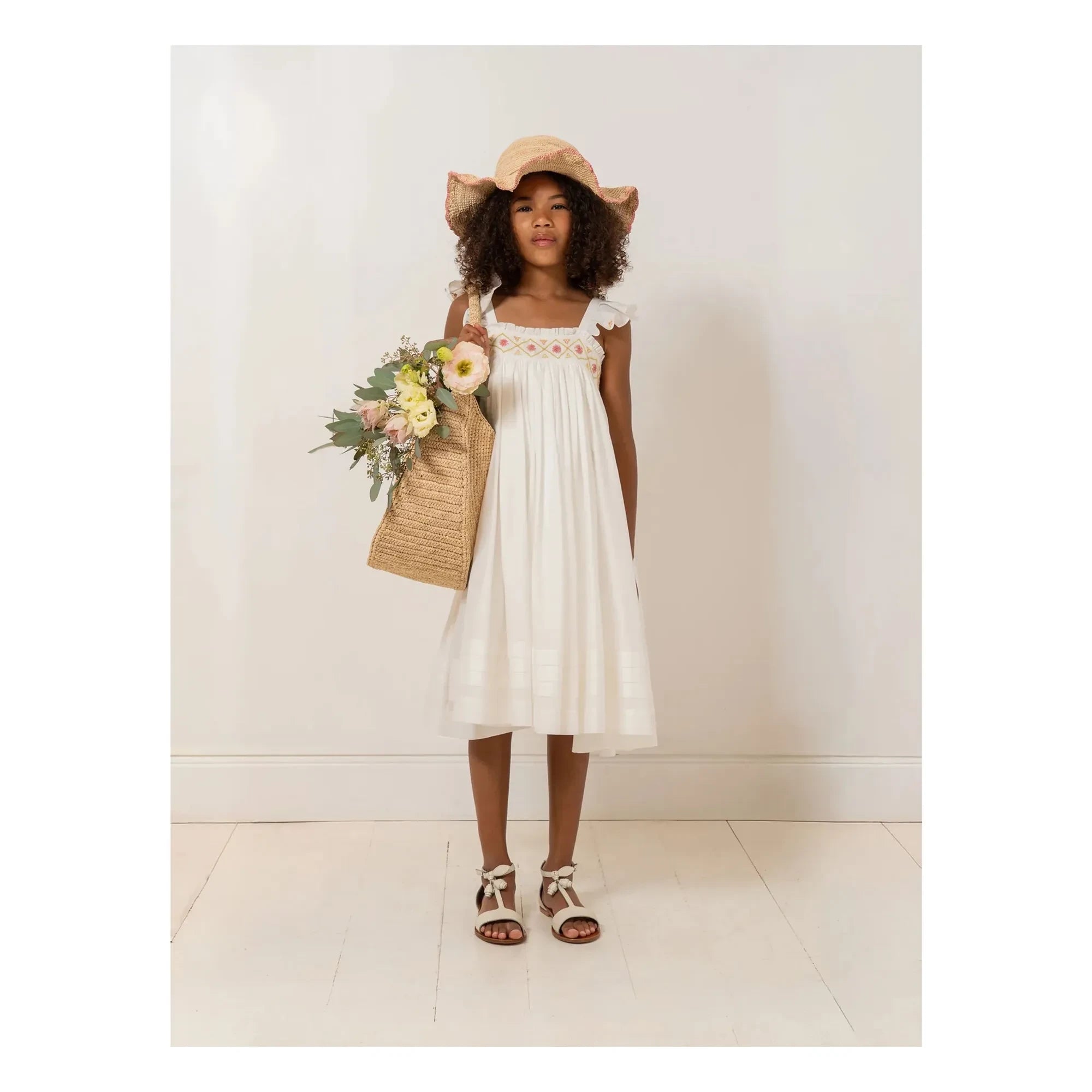 Bonpoint - Laora Organic Cotton Dress | Ecru