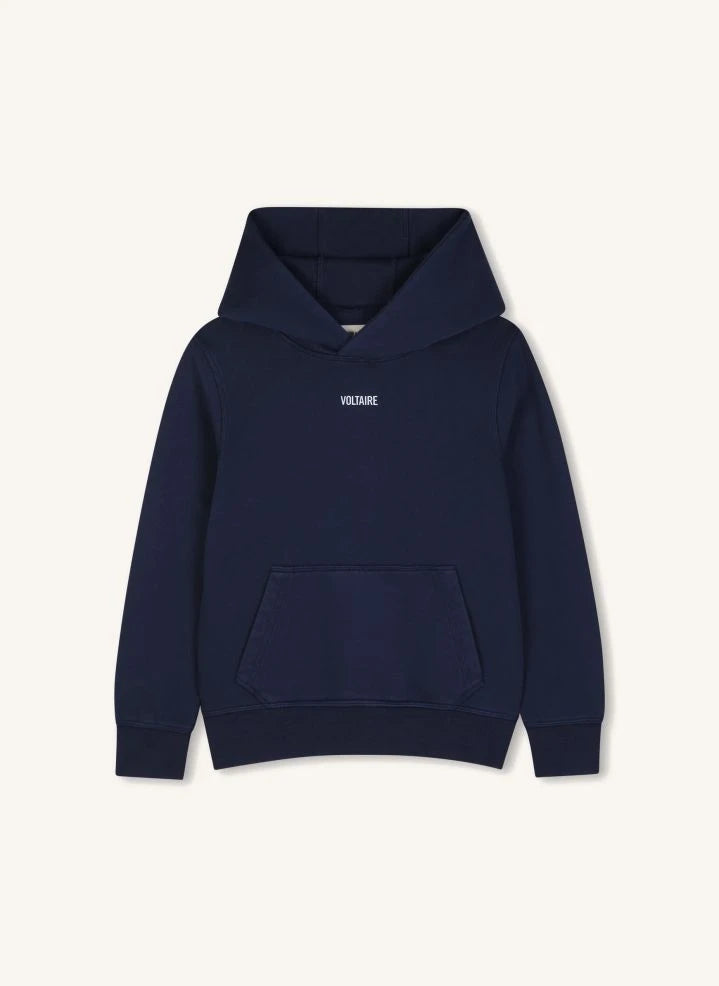 Zadig & Voltaire - Revoltaire Tour Organic Cotton Hooded Sweatshirt | Blue