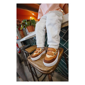 Hello Hossy - Leopard Scratch Sneakers | Cream