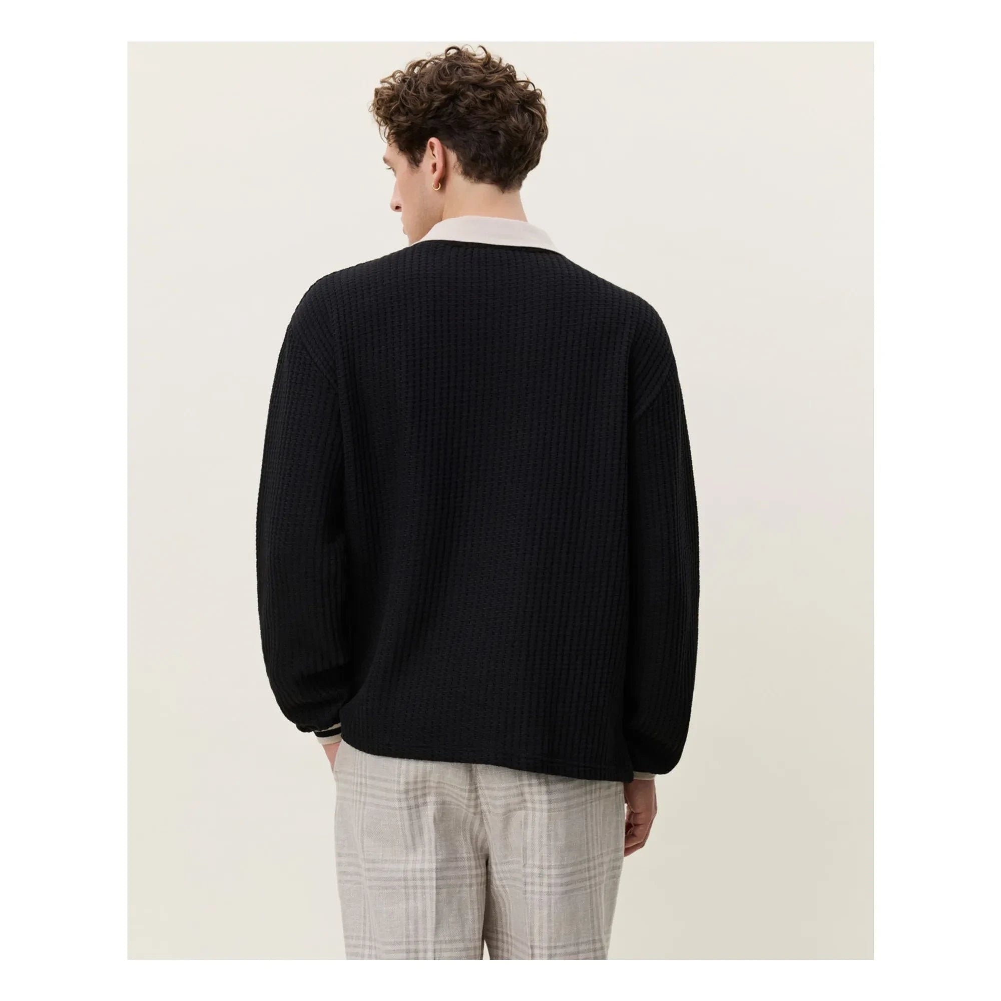 Les Deux - Polo Waffle Football | Black