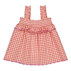 Hello Simone - Iris Vichy Top | Red