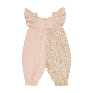 Lilinoa - Maryse Cotton Gauze Patchwork Jumpsuit | Pink