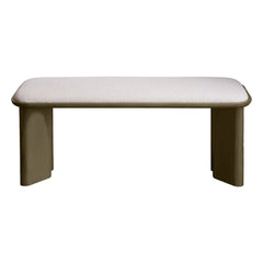 Gabrielle Paris - Lake Lacquered Wooden Bench | Khaki