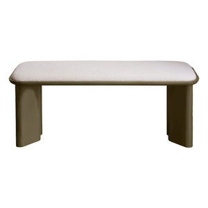 Gabrielle Paris - Lake Lacquered Wooden Bench | Khaki