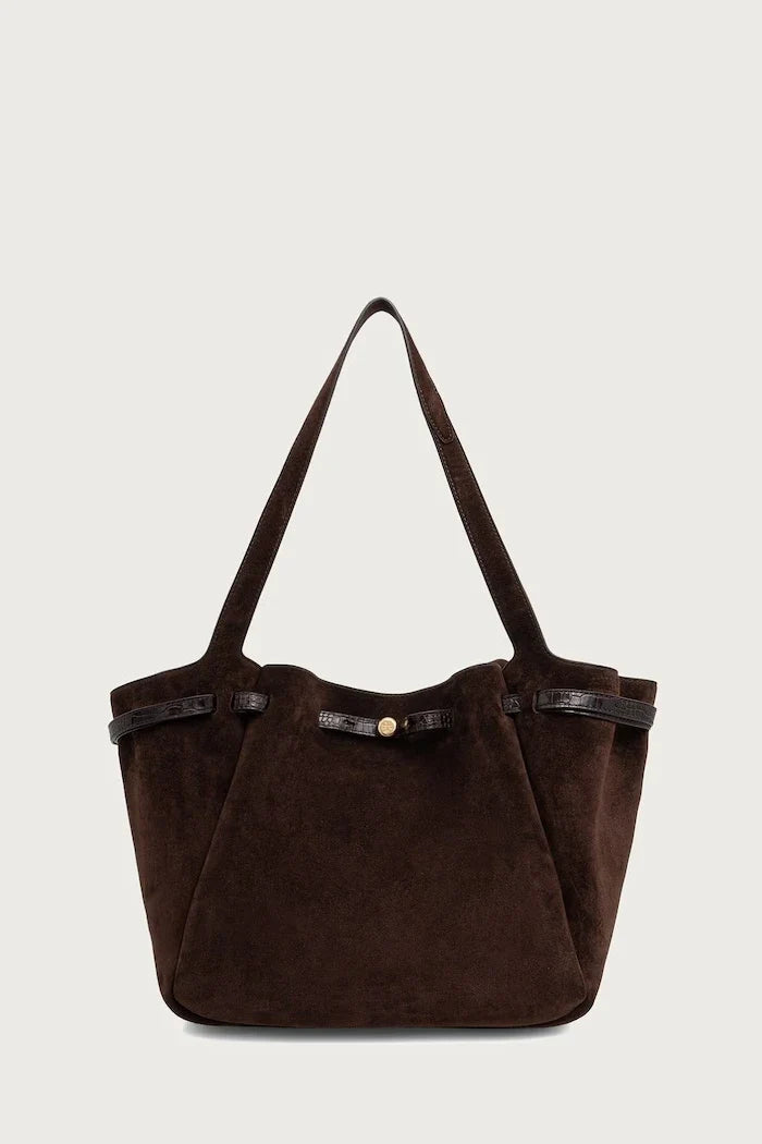 Tory Burch kadın süet tote çanta Romy
