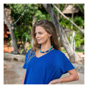 Parabaya - Praia Azul Mix kolye | Azure blue