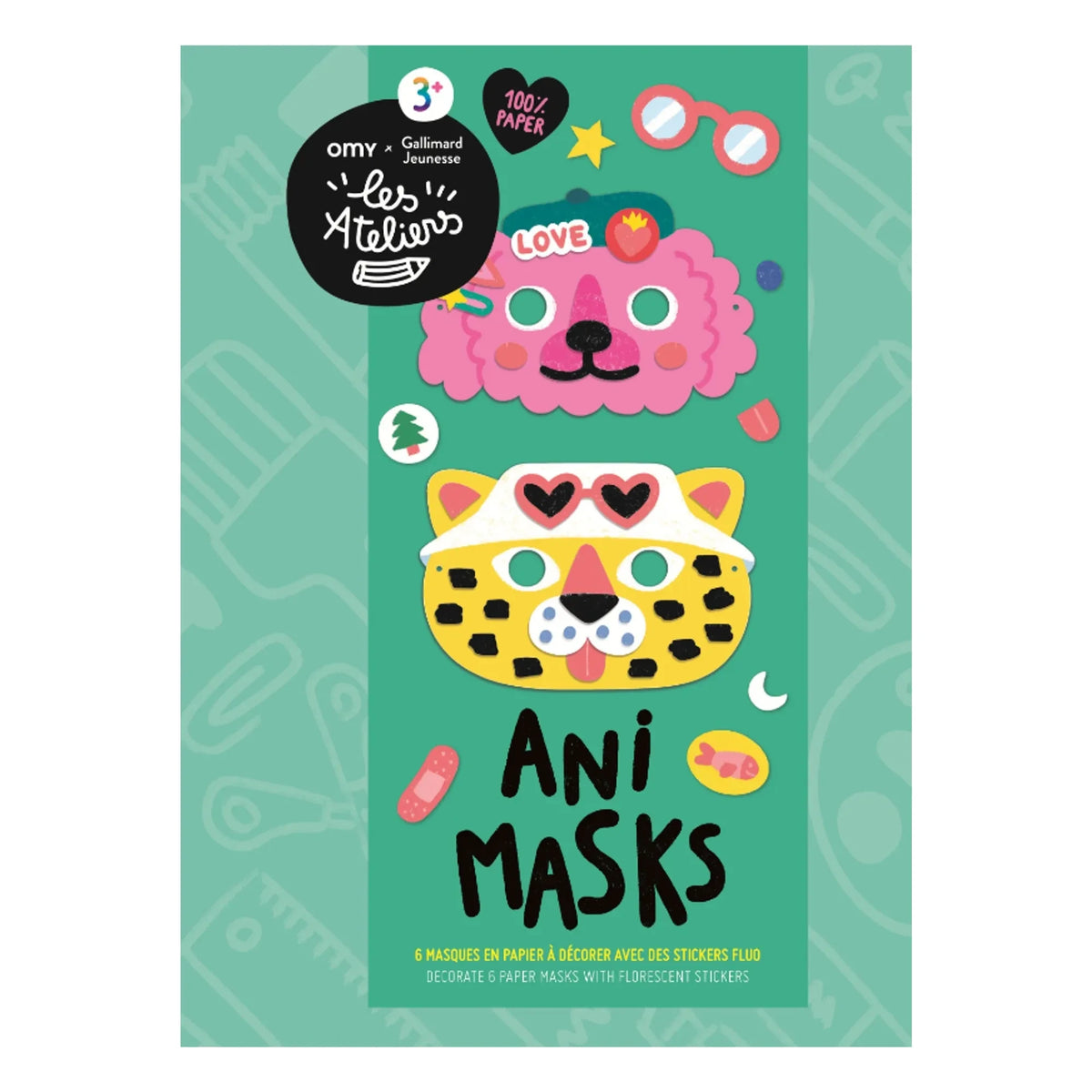 Omy x Gallimard Jeunesse - 6-piece Decoration Mask Set for Ani Masks