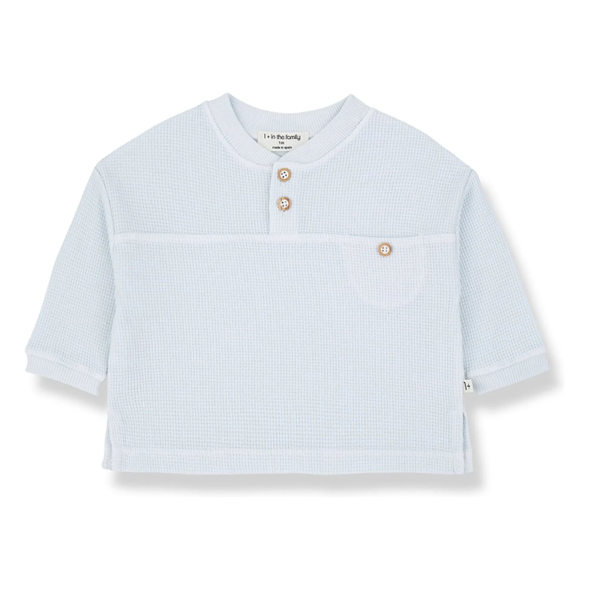 1+ in the family - Amorgos Waffle Sweater | Light Blue