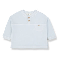 1+ in the family - Amorgos Waffle Sweater | Light Blue