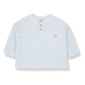 1+ in the family - Amorgos Waffle Sweater | Light Blue