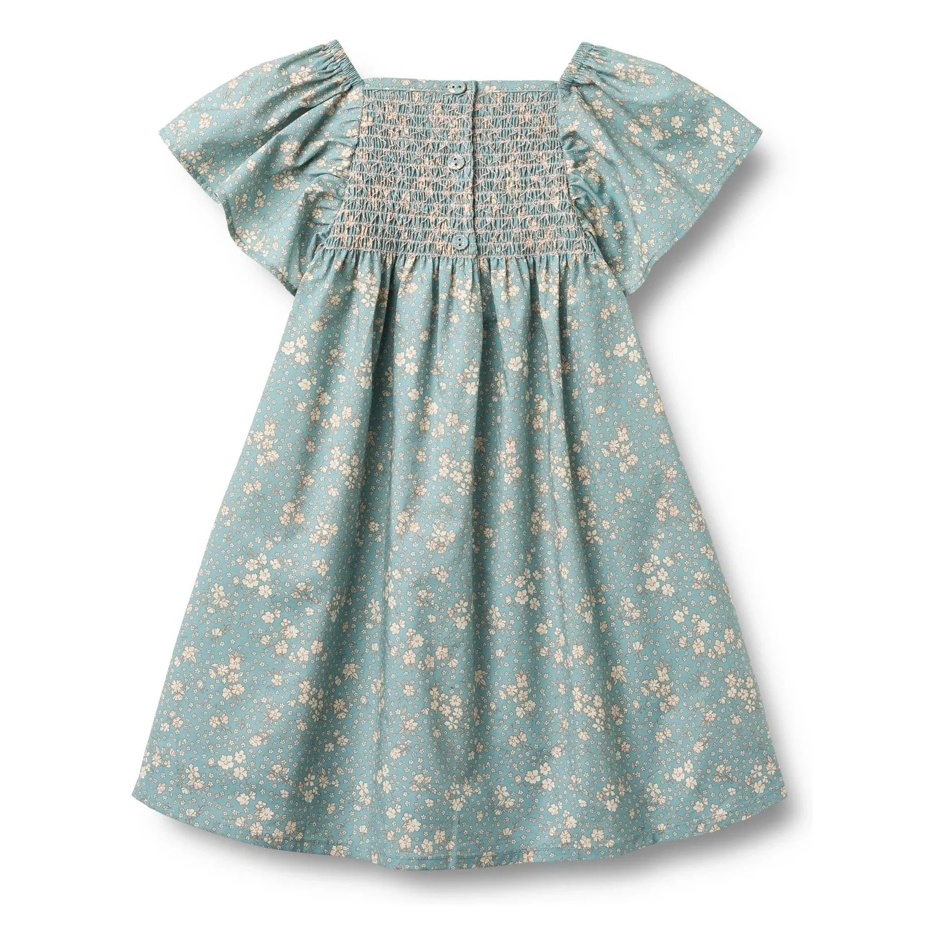 Wheat - Elva Fleurie Organic Cotton Dress | Light Blue