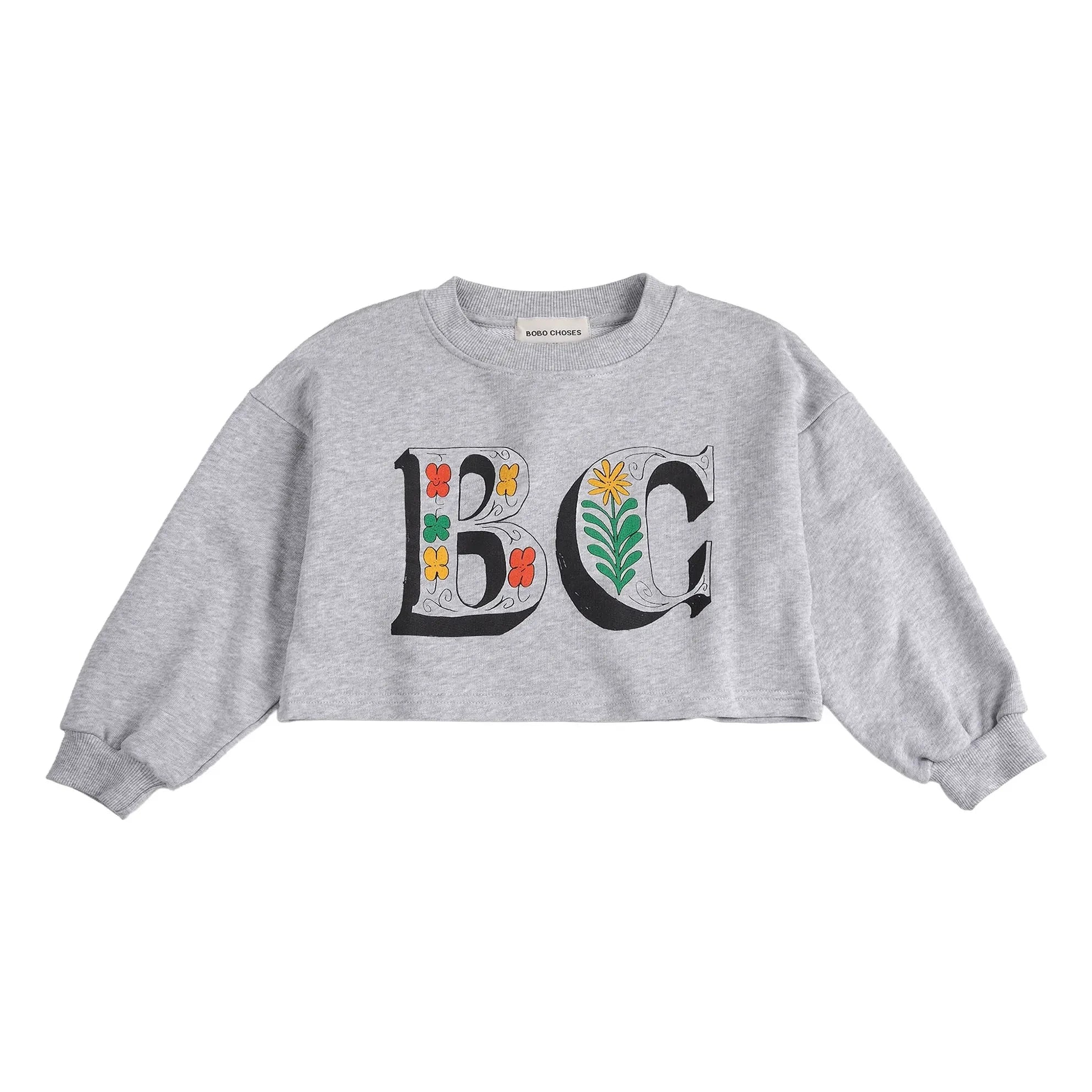 Bobo Choses - Organic Cotton Sweat Crop BC | Grey Melange