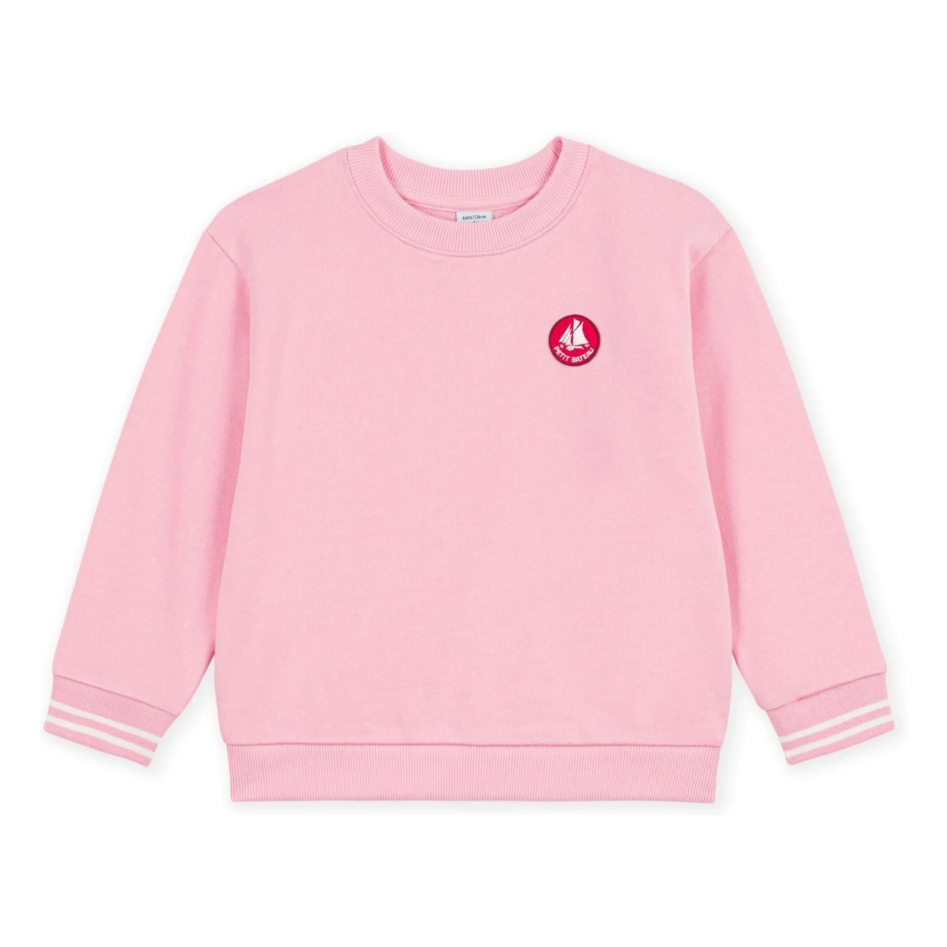 Petit Bateau - Organik pamuk logo sweatshirt | Pembe
