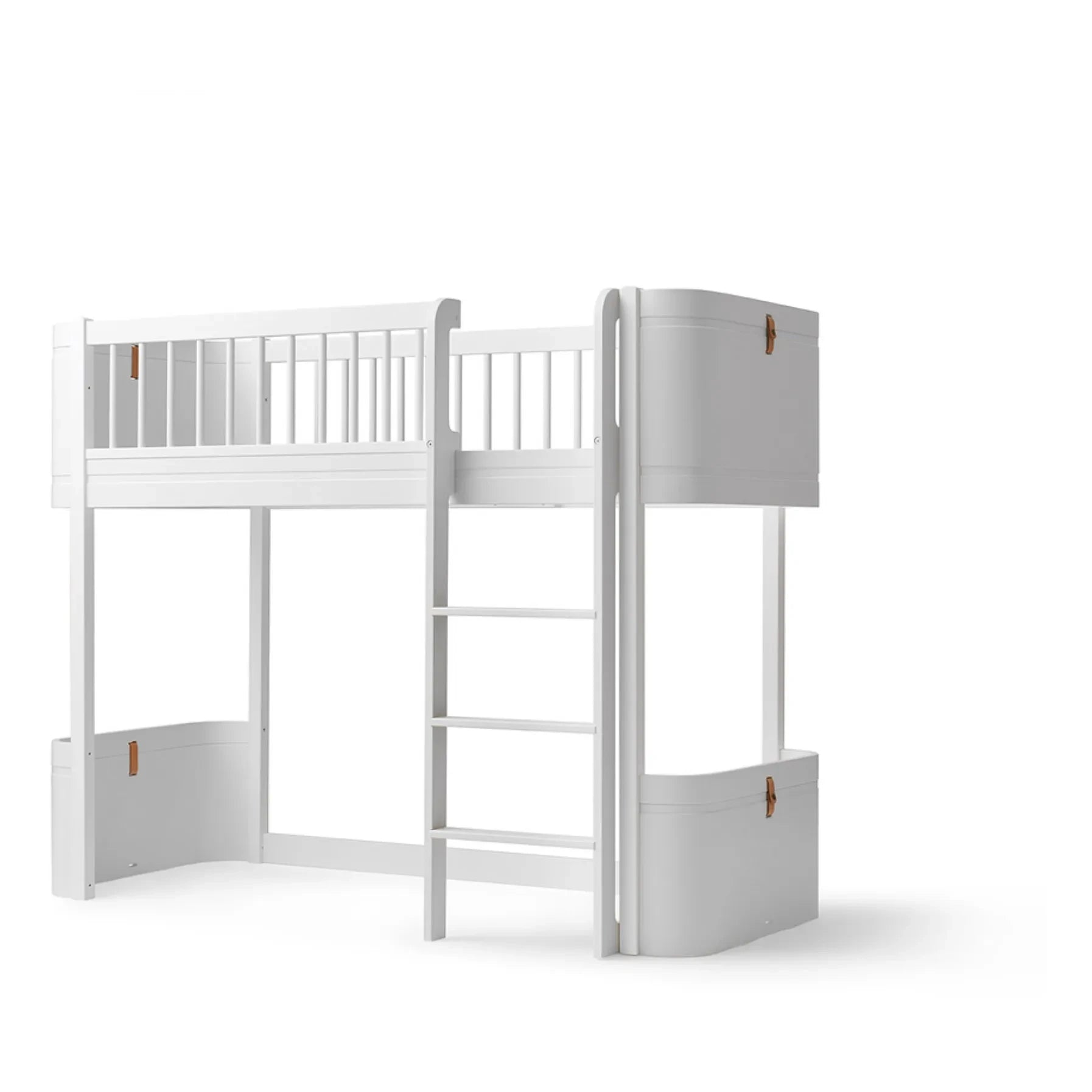 Oliver Furniture - Orta Yükseklikta Ahşap Mini+ Karyola 68x162cm | Beyaz