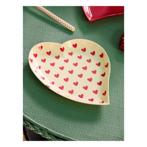 Rice - Melamine Plate Hearts | Cream