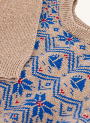 Petit Bateau - Jacquard Wool Sweater | Beige