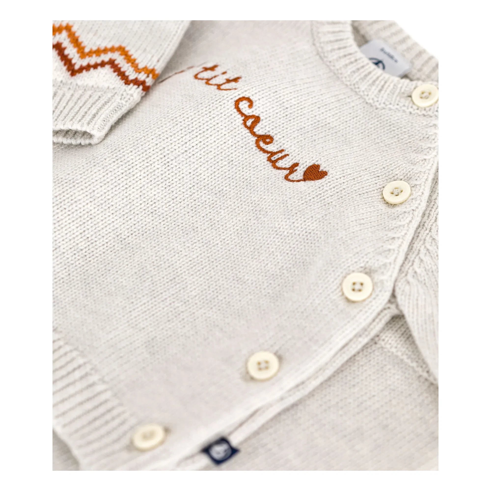 Petit Bateau - P'tit Cœur Yün Kazak ve Pantolon Takımı | Kırçıllı bej