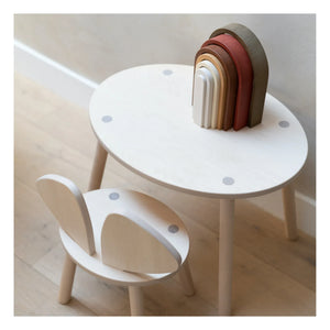 Nofred - Birch Wood Mouse Table and Chairs | Bouleau