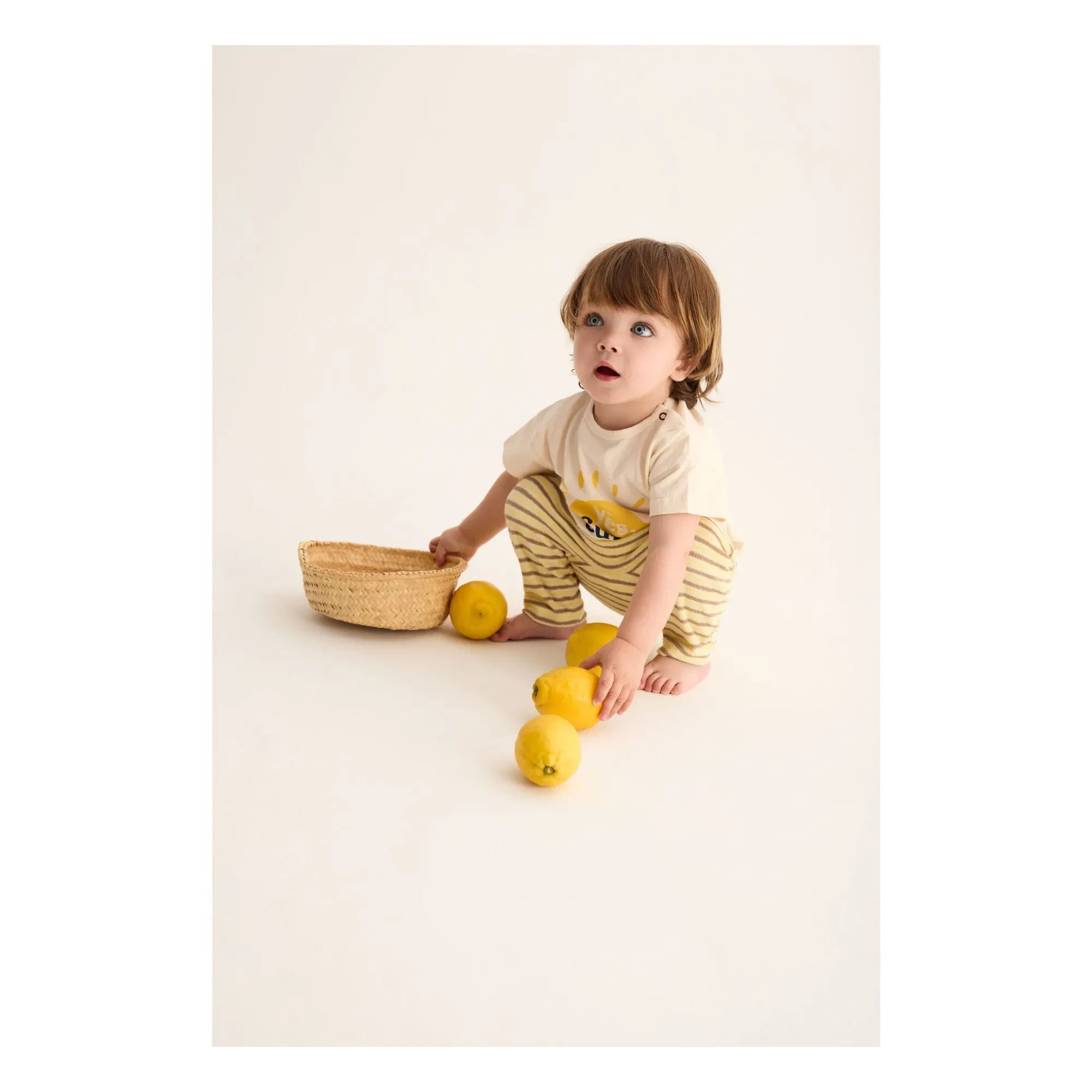 Cozmo - Jasper Striped Terry Leggings | Yellow