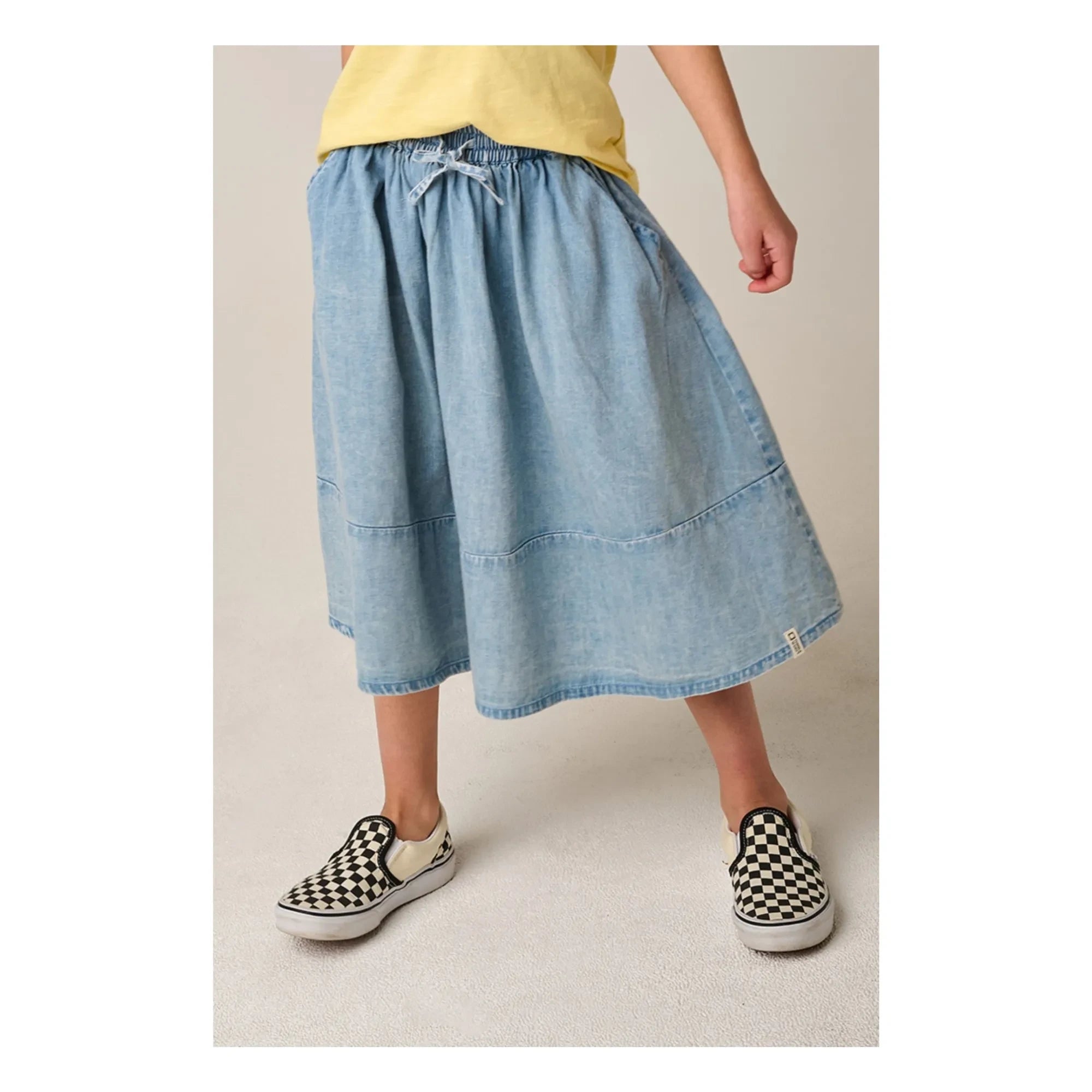 Tumble N'Dry - Washed Blue Denim Piron Skirt