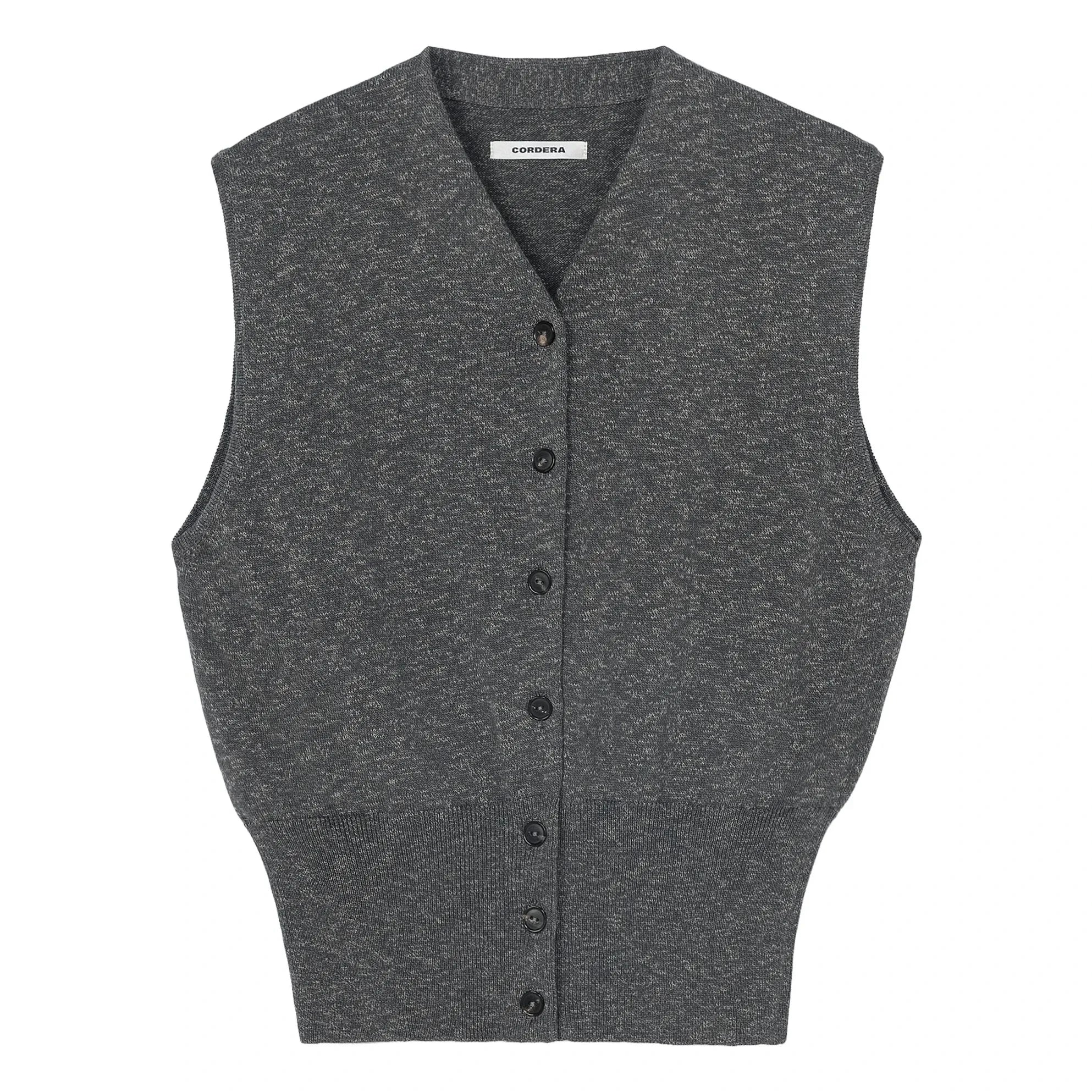 Cordera - Cotton Sleeveless Vest | Gray