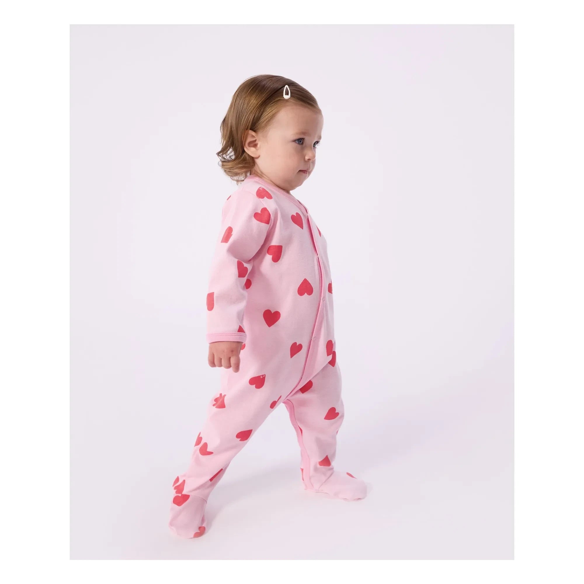 Petit Bateau - Sleep Well Hearts PB Pajama | Pink