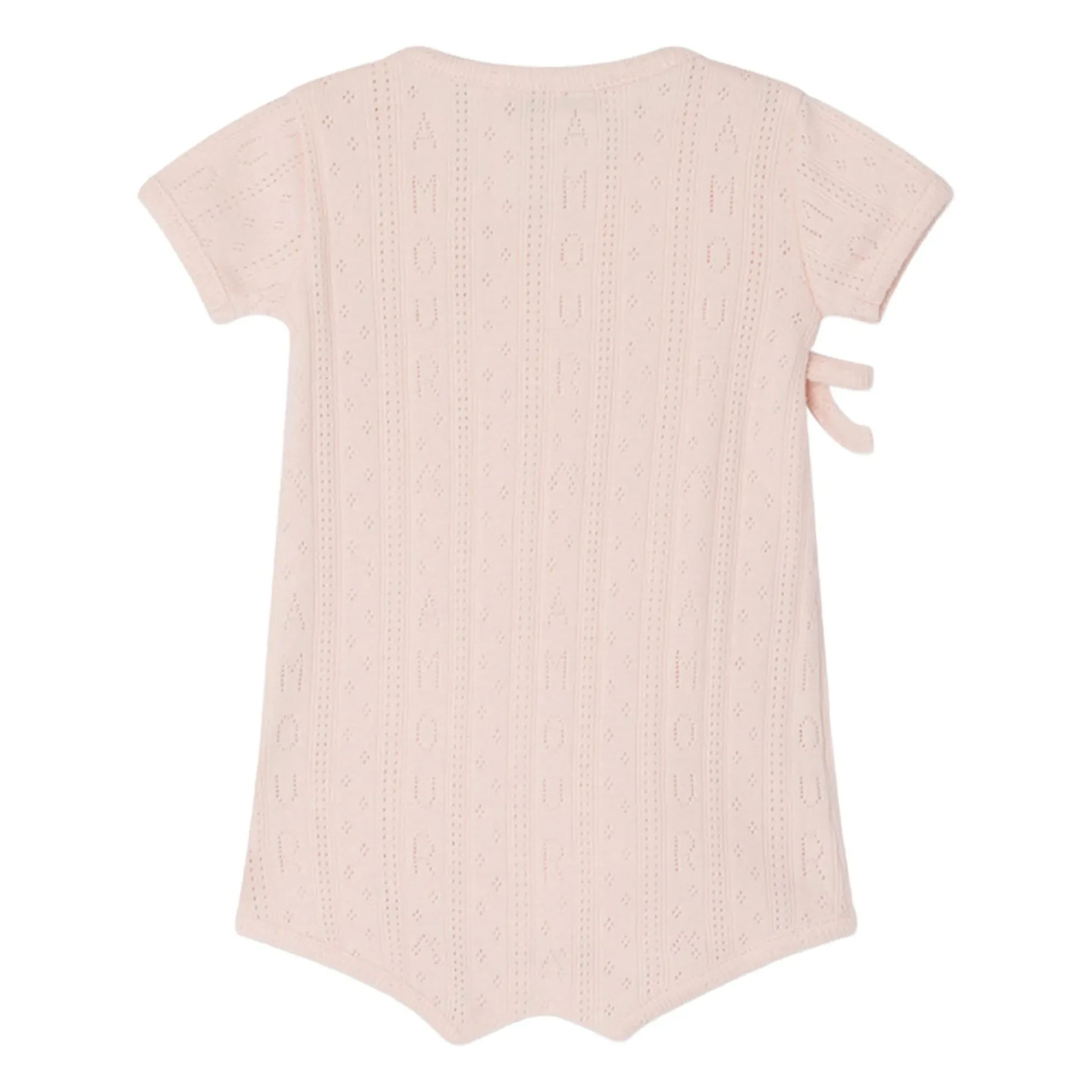 Bonpoint - Pointelle Chamomile Organic Cotton Romper | Powder Pink