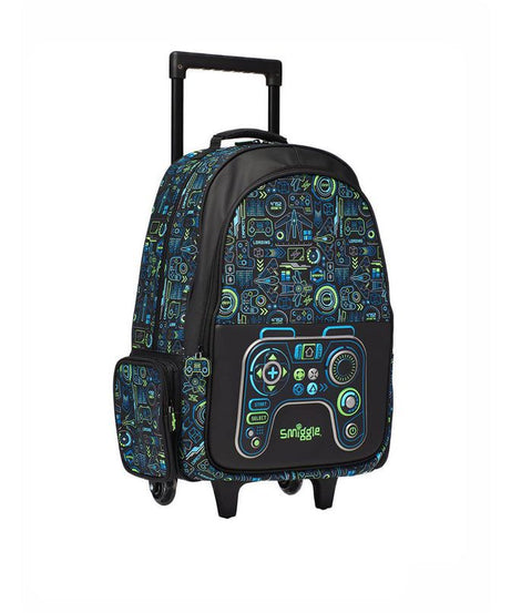 Smiggle – Virtual Çekçekli Işıklı Tekerlekli Çanta-Dinossi