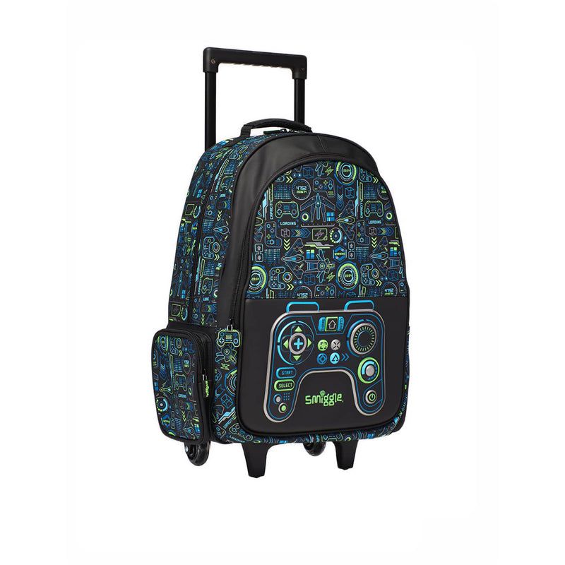 Smiggle – Virtual Çekçekli Işıklı Tekerlekli Çanta-Dinossi