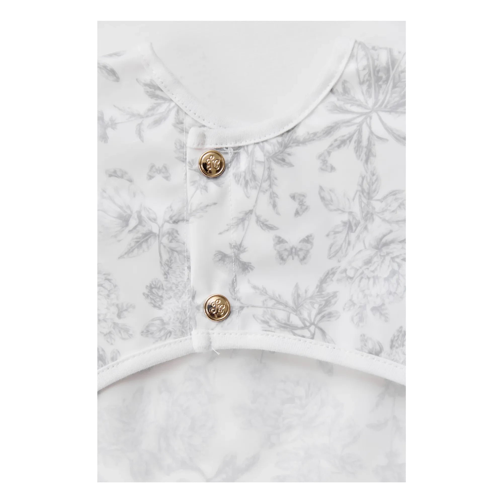 Tartine et Chocolat - Gingham-Patterned Sleeveless Bib | Gray