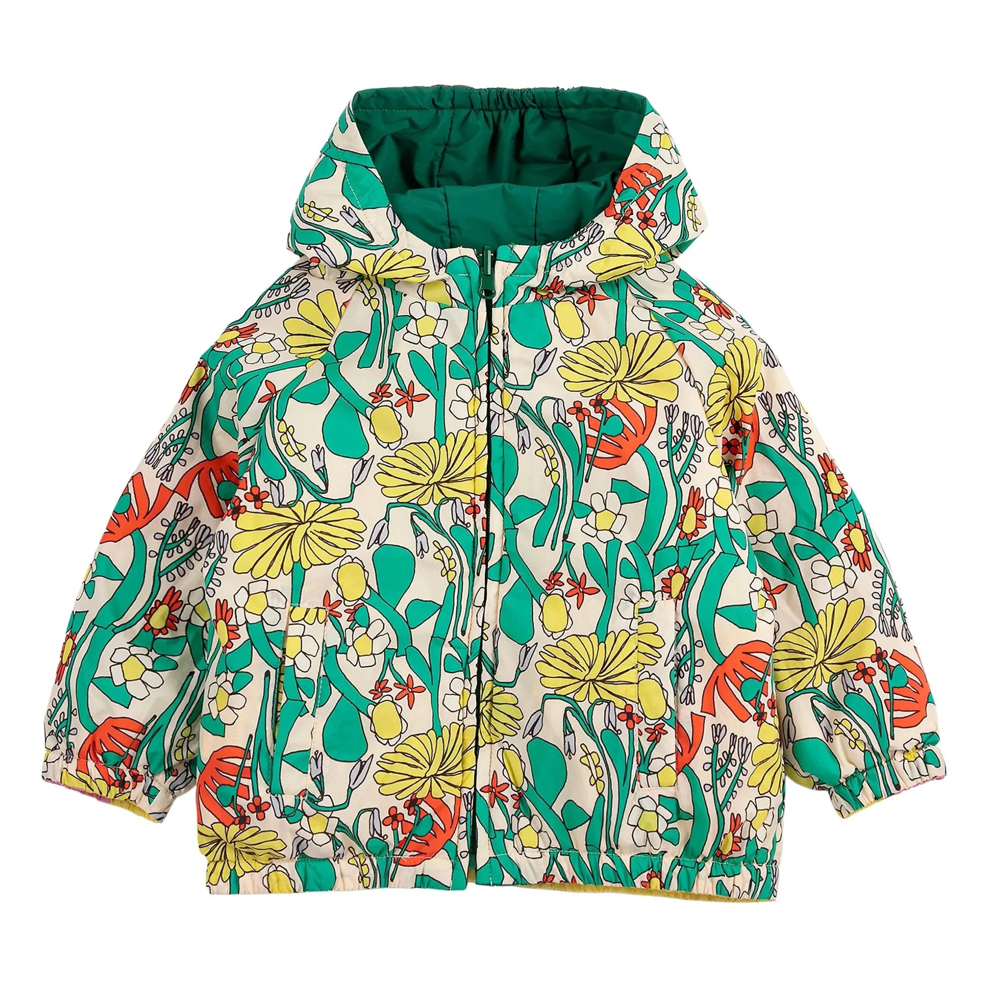 Bobo Choses - Color Block Recycled Fiber Reversible Baby Jacket | Yellow