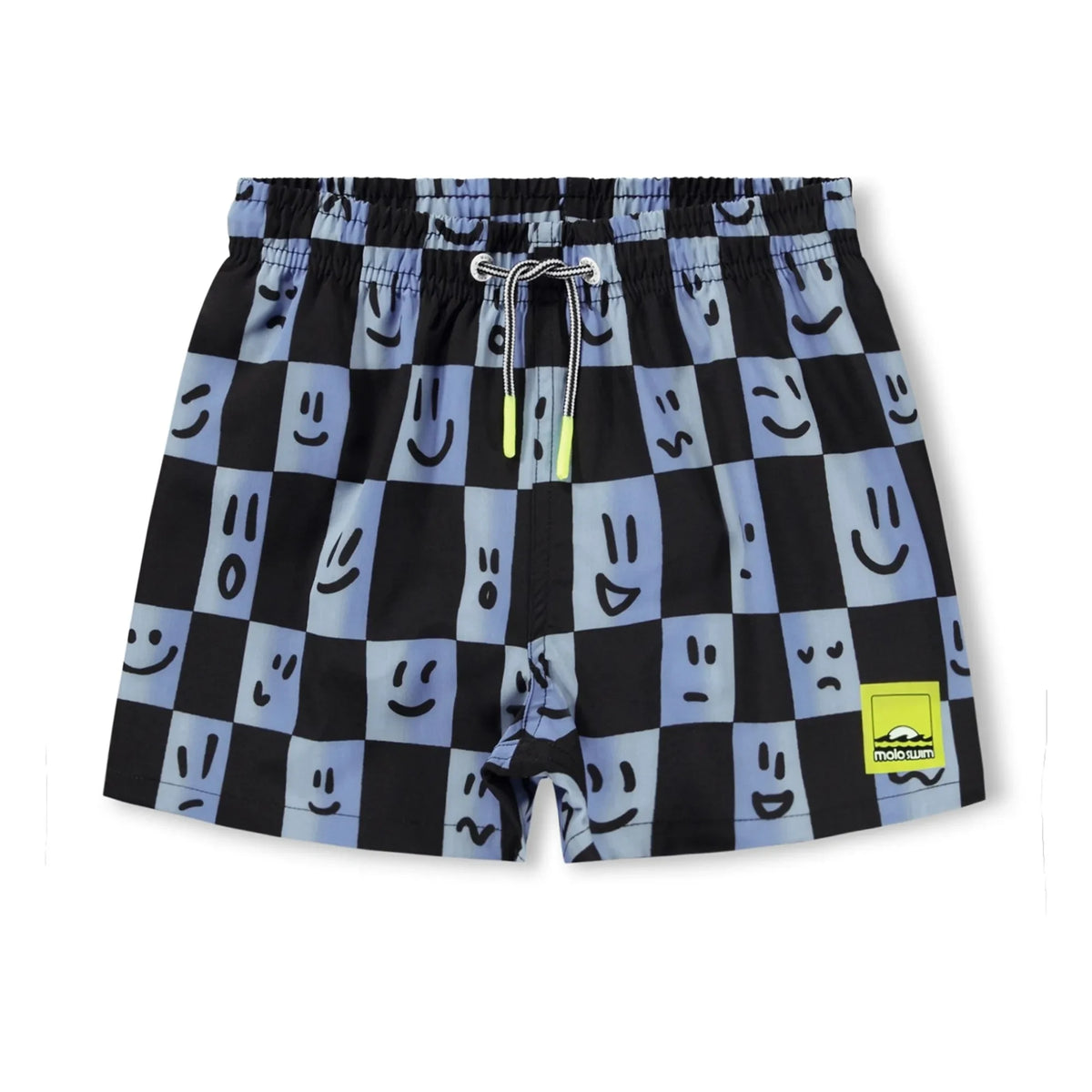Molo - Niko Smiles Carreaux Recycled Fiber Swimsuit Shorts | Blue