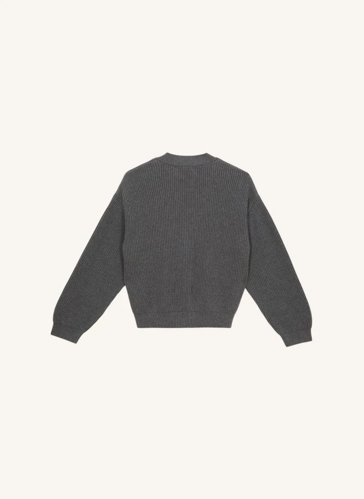 Smallable Kid - Abbey Organic Cotton Cardigan | Grey Mélange
