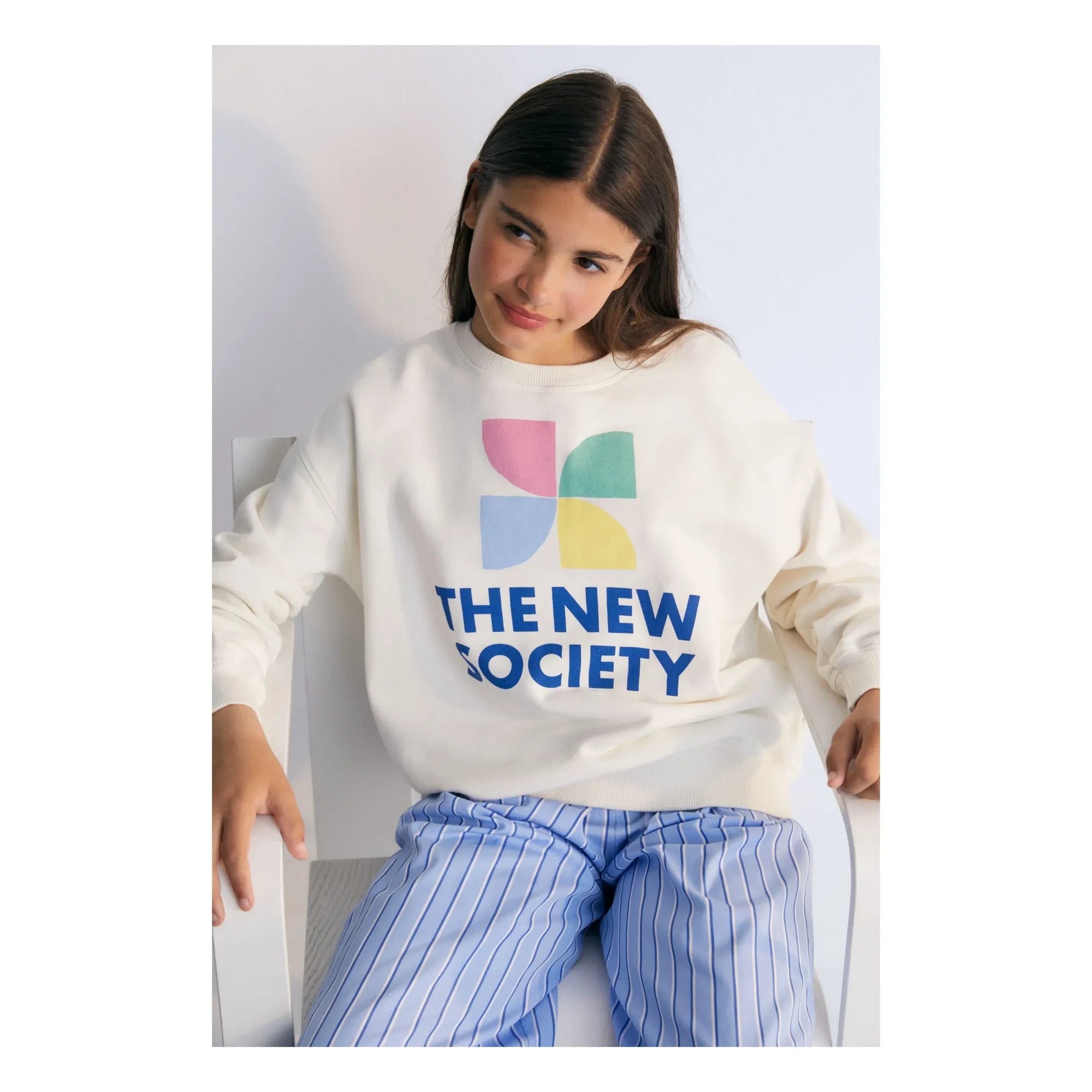 the new society - Sweat Logo Mykonos Bebek | Ekru