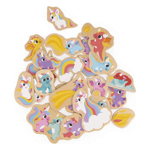 Janod - Magnets - Unicorns and Dragons - 24 Pieces