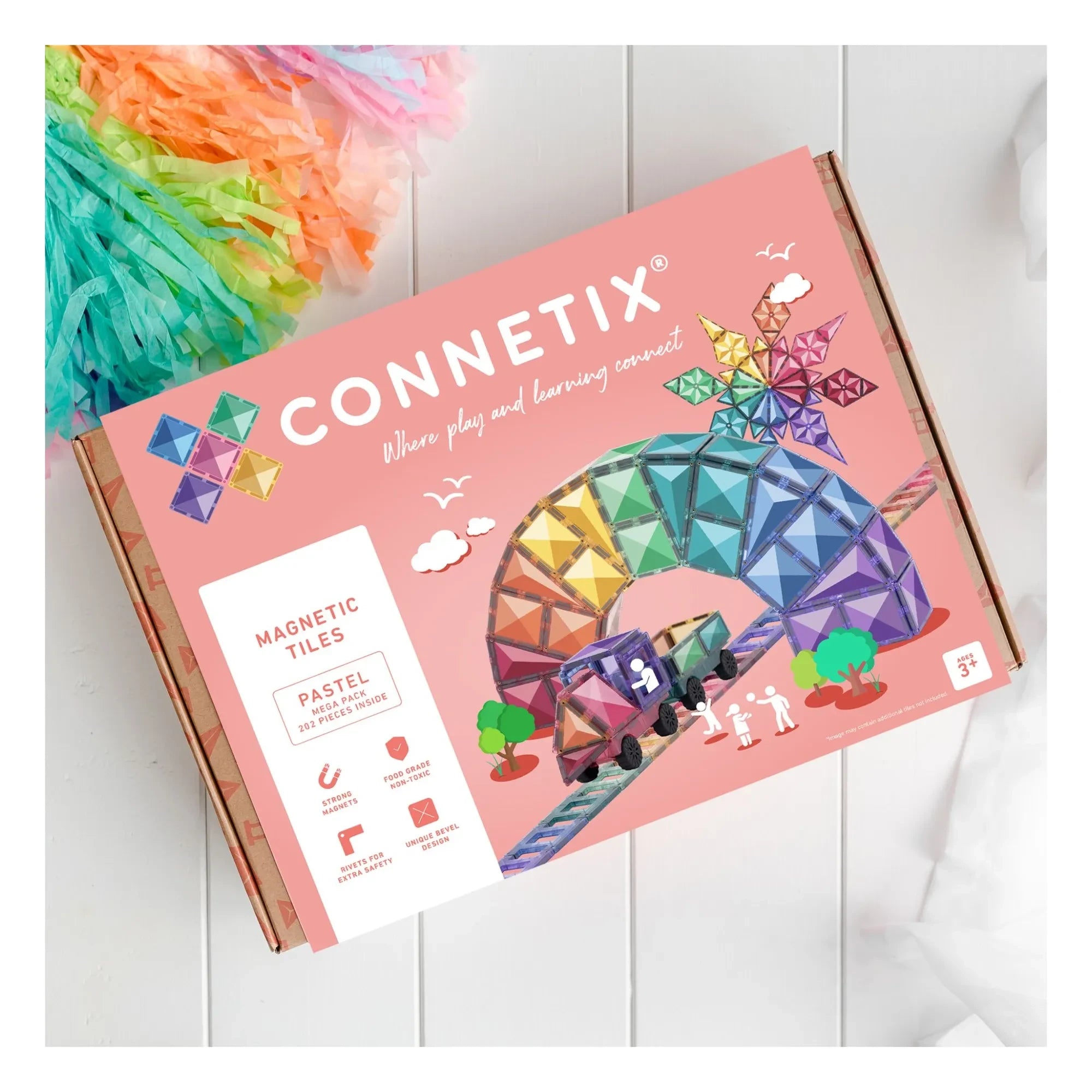 Connetix - Mega Pack - 202 Pieces | Pastel