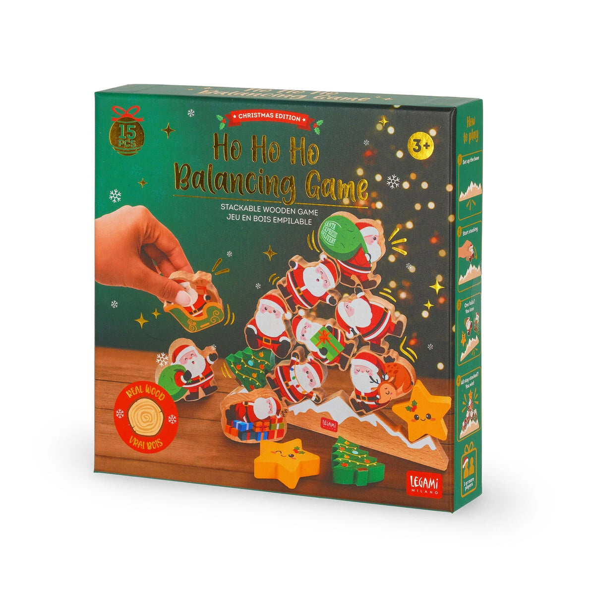 Legami - Stackable Wooden Game - Ho Ho Ho Balancing Game