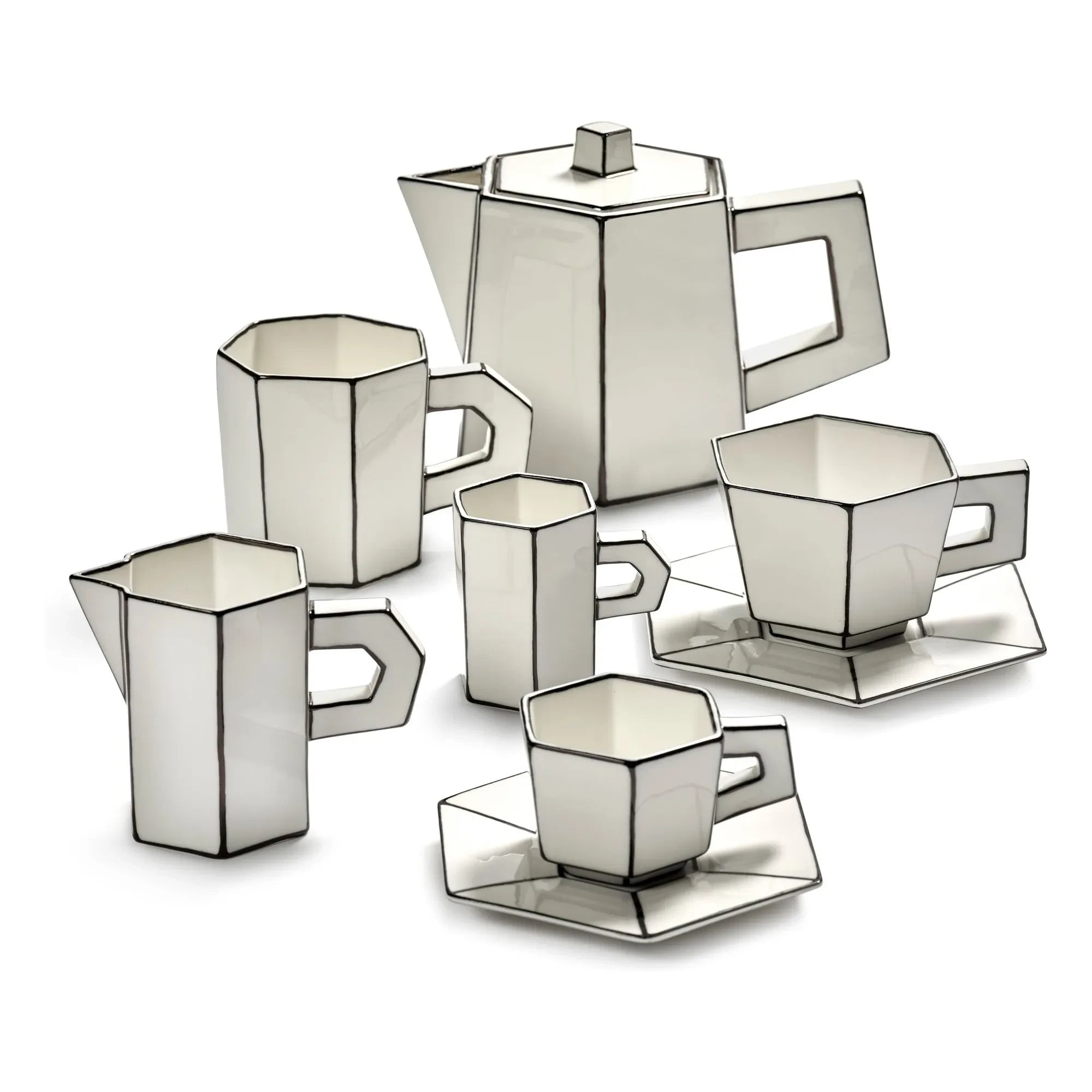 Serax - Carte blanche teapot | Noir/White