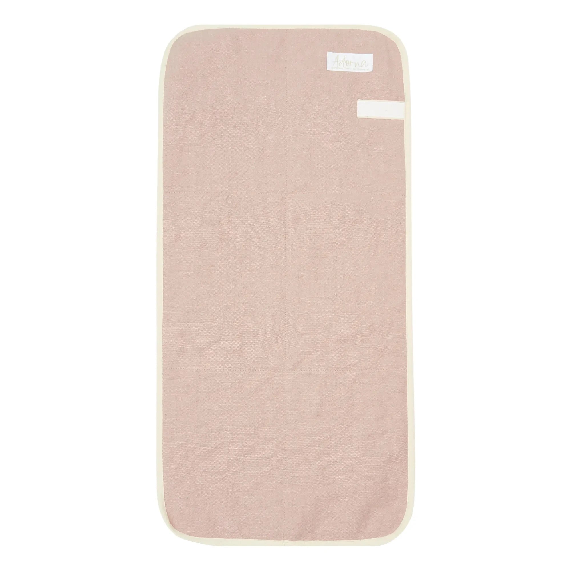 Adorna - Linen Travel Changing Mat | Powder Pink