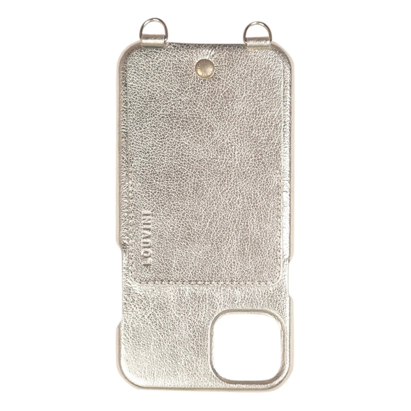 Louvini - Lou Metallic Leather iPhone Kılıfı | Gold