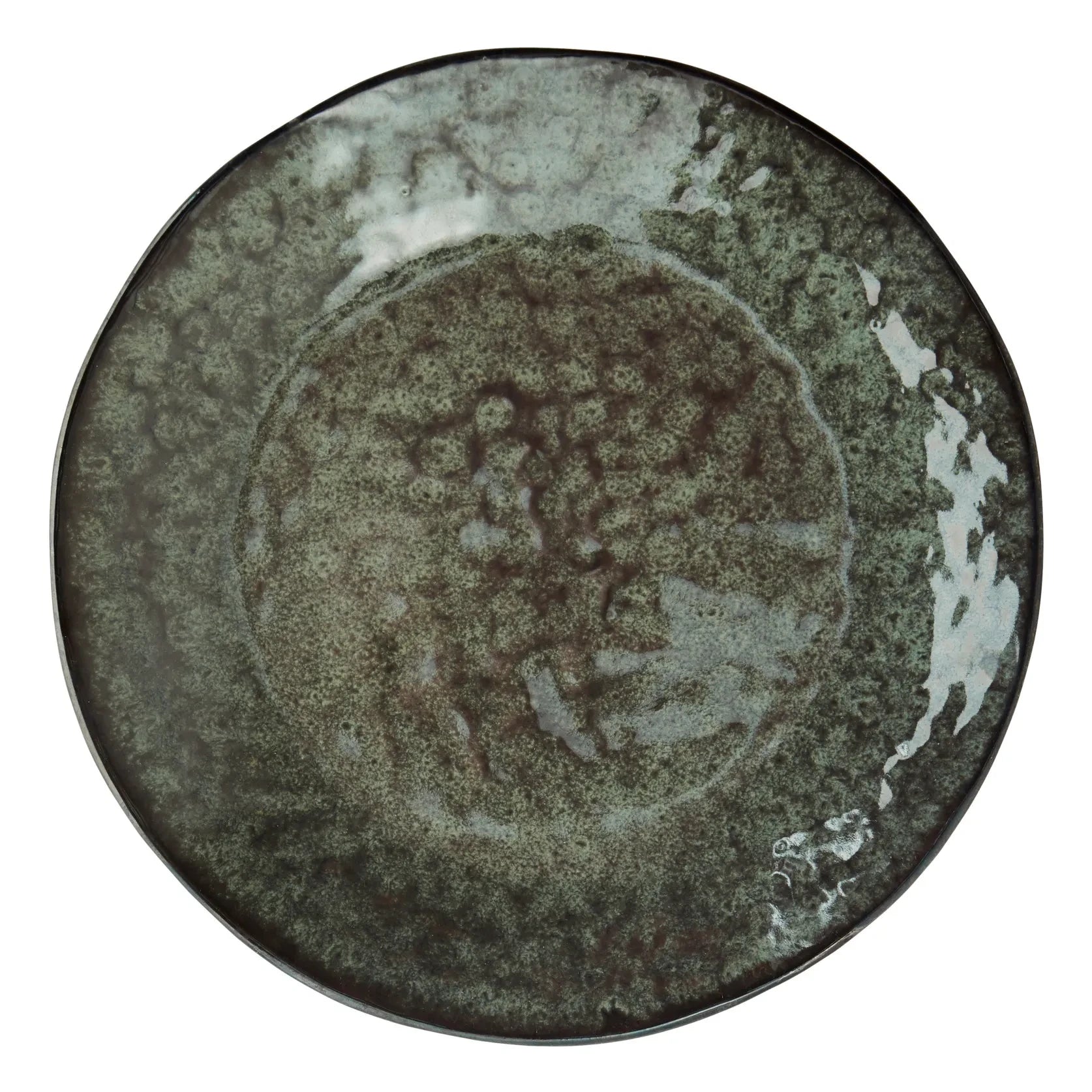 Madam Stoltz - Stone Ceramic Plate | Dark Green