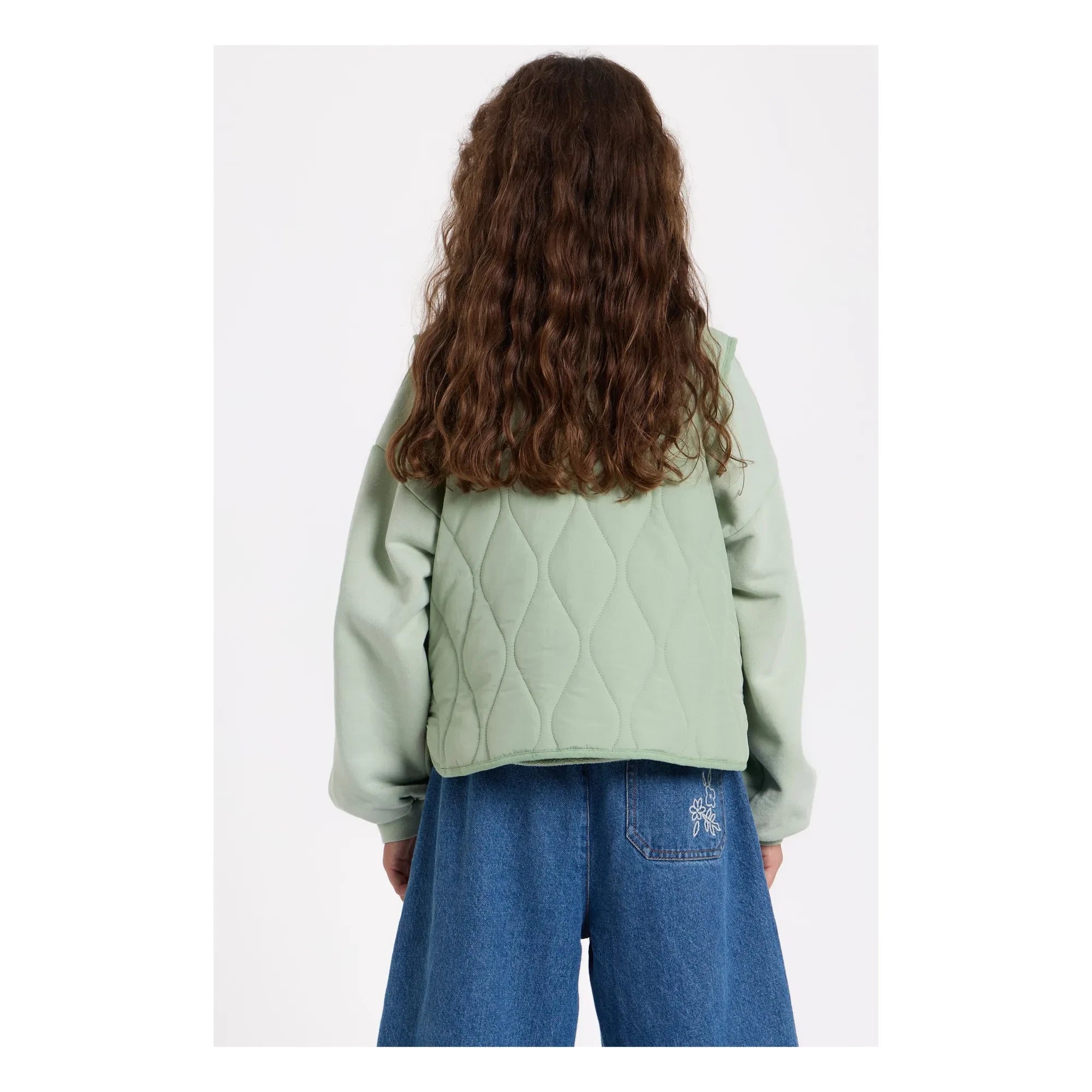Hundred Pieces - Glee Quilted Sleeveless Jacket | Sage Green