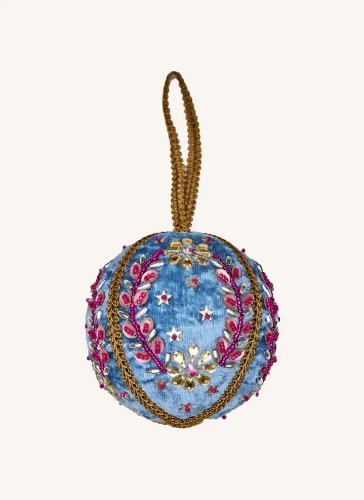 Rice - Velvet Christmas Ornaments - 3-Piece Set | Multicolor