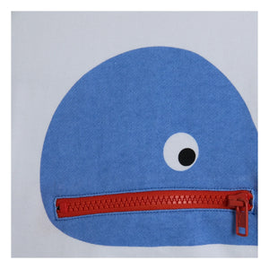 Stella McCartney Kids - Whale Zip Sweat | White