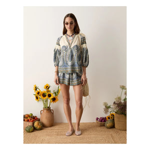 Boteh - Arcadia Linen Shorts | Lapis Lazuli