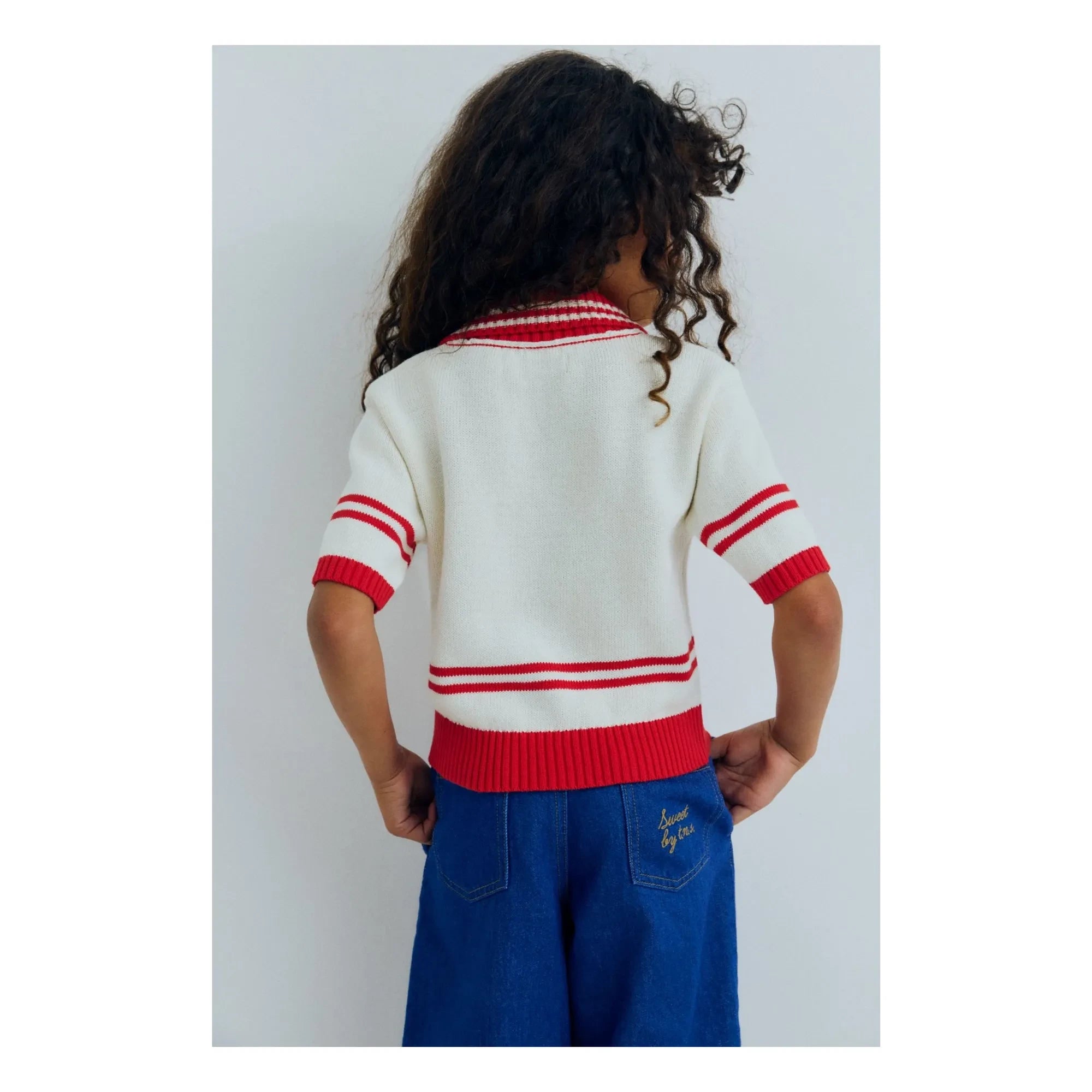 the new society - Begonia Knit Polo | Ecru
