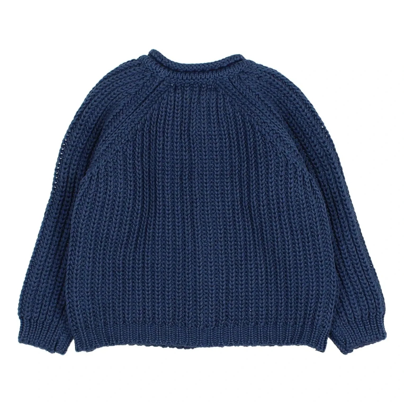 Búho - Organic Cotton Ribbed Côtes Cardigan | Navy