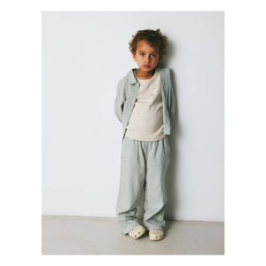 Brunobruno Nation - Francis Striped Organic Cotton Pants | Green