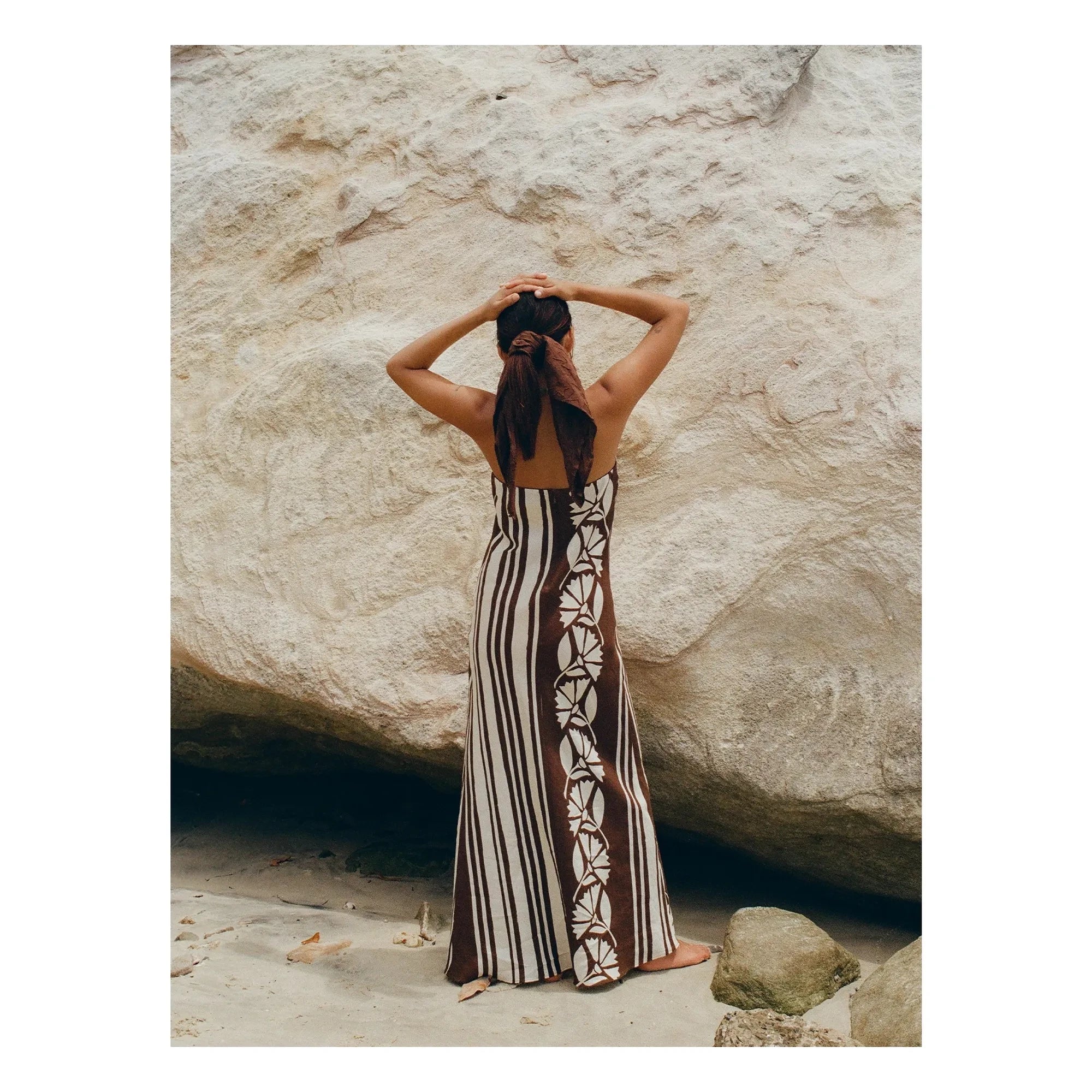 Soleil Soleil - Maeve Clove Coconut Keten Elbise | Kahverengi